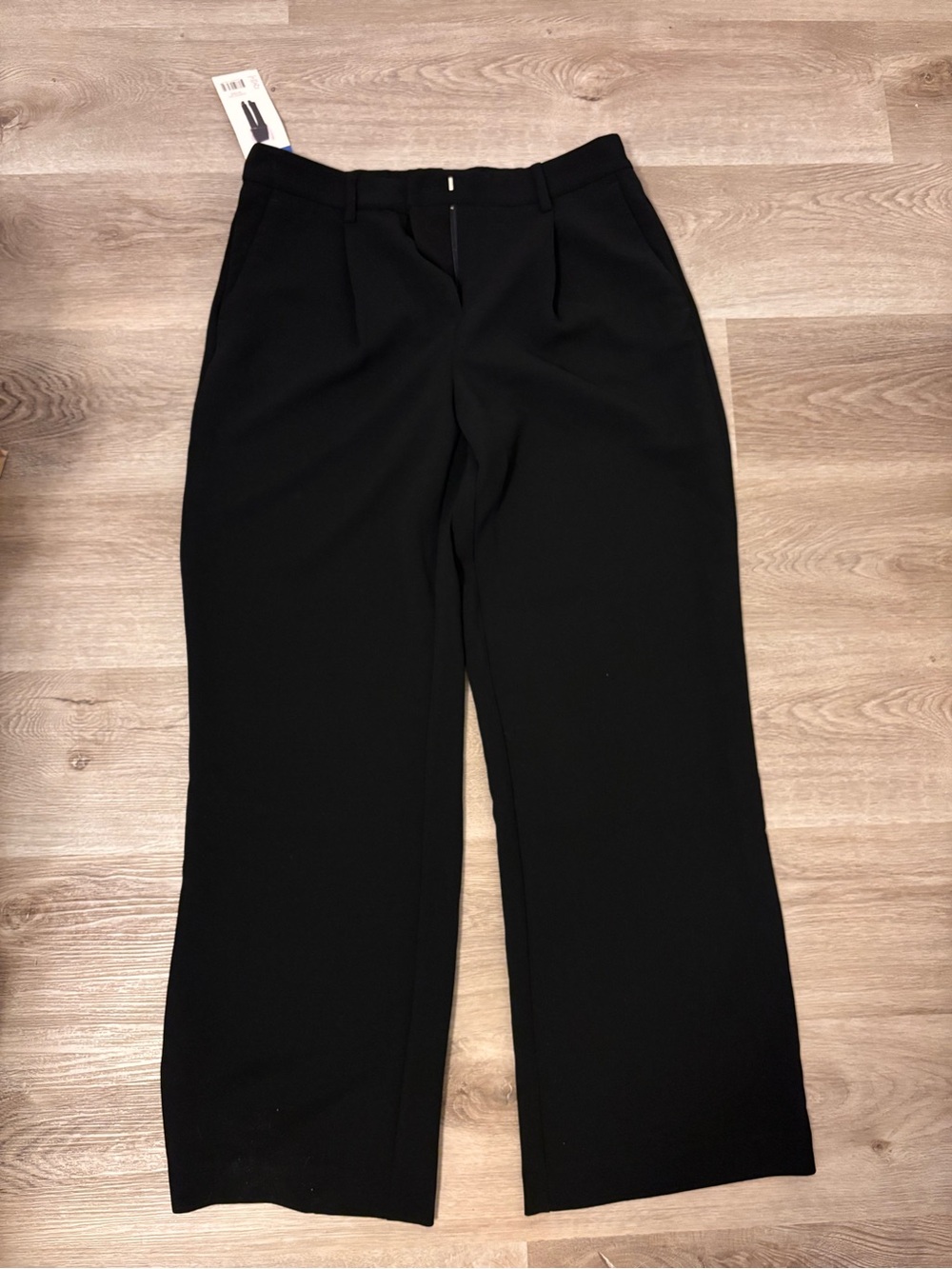DKNY Black Wide-Leg Trousers